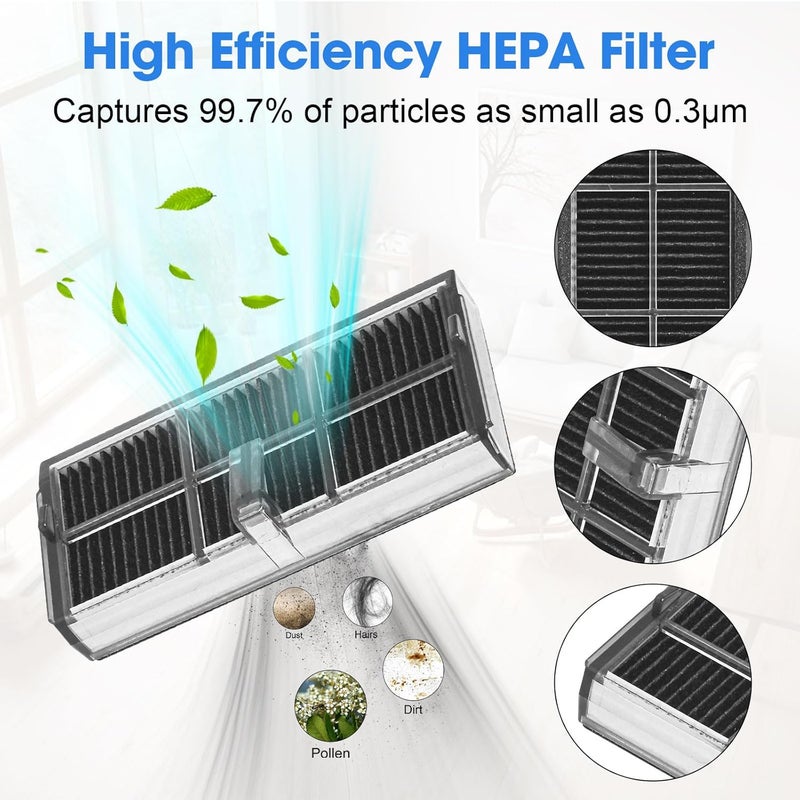 DRBOR X40 Ultra Replacement Parts for Dreame X40 Ultra / L40 Ultra, Accessory Kit for MOVA P10/P50 Pro Ultra Includes 2 Main Brush, 4 HEPA Filters, 4 Mop Pads, 4 Side Brushes, 4 Dust Bag and Tools - Image 4